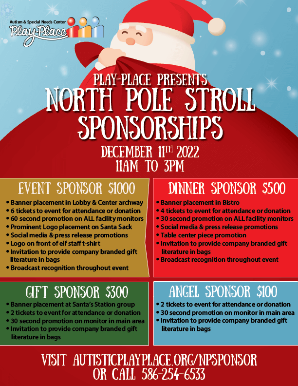 Christmas Sponsor Flyer with Four Levels of Sponsorships